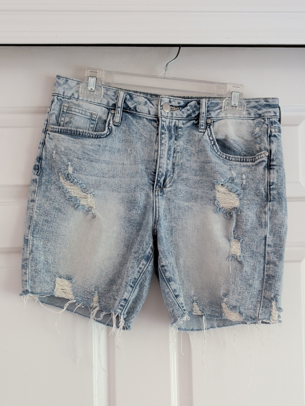Joe's Jeans Distressed Light Wash Denim Shorts